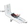 Cutelec L Bracket 4pcs 376mm Length White Color for Vertical Blinds with Headrail Width 11238mm Outside Mounting Bracket Clips