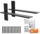 LEOPO 22 Lx25 W 2 Pack Free Hanging T Shelf Bracket 38 Thick Countertop Support Brackets Heavy Duty Knee Wall Hidden Floating Countertop Bracket for Cabinets washbasin Bench Seats Vanities