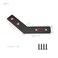 Mewutal 4pcs 135 Degree Angle Brackets 3mm Carbon Steel Mending Plate Joining Plates Black Side Reinforcement Plates 135Corner Brace Brackets for Truss and Frame 335335102