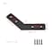 Mewutal 4pcs 135 Degree Angle Brackets 3mm Carbon Steel Mending Plate Joining Plates Black Side Reinforcement Plates 135Corner Brace Brackets for Truss and Frame 335335102