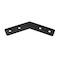 Mewutal 4pcs 135 Degree Angle Brackets 3mm Carbon Steel Mending Plate Joining Plates Black Side Reinforcement Plates 135Corner Brace Brackets for Truss and Frame 335335102