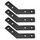 Mewutal 4pcs 135 Degree Angle Brackets 3mm Carbon Steel Mending Plate Joining Plates Black Side Reinforcement Plates 135Corner Brace Brackets for Truss and Frame 335335102