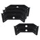 Mewutal 4pcs Table Leg Corner Brackets Metal Surface Mount Corner Braces Black Furniture Support for Table Aprons Desk Leg Shelf Frame