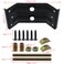 Mewutal 4pcs Table Leg Corner Brackets Metal Surface Mount Corner Braces Black Furniture Support for Table Aprons Desk Leg Shelf Frame