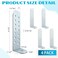 MorningRo 4 Pack Hurricane Condenser Brackets with Screws 414 Hurricane Clips Universal Tie Down Kit HeavyDuty Galvanized Steel Brackets for Concrete Masonry Condenser Pad