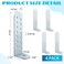 MorningRo 4 Pack Hurricane Condenser Brackets with Screws 414 Hurricane Clips Universal Tie Down Kit HeavyDuty Galvanized Steel Brackets for Concrete Masonry Condenser Pad