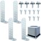 MorningRo 4 Pack Hurricane Condenser Brackets with Screws 414 Hurricane Clips Universal Tie Down Kit HeavyDuty Galvanized Steel Brackets for Concrete Masonry Condenser Pad