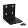 MOZCORN 4 Pack L Brackets for Wood Matte Black Strong Corner Brace Ribbed Corner Brackets for Wood Projects Furniture Fix and Replacement Easy to Install 25 x 275 x 275 in