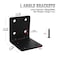 MOZCORN 4 Pack L Brackets for Wood Matte Black Strong Corner Brace Ribbed Corner Brackets for Wood Projects Furniture Fix and Replacement Easy to Install 25 x 275 x 275 in
