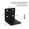 MOZCORN 4 Pack L Brackets for Wood Matte Black Strong Corner Brace Ribbed Corner Brackets for Wood Projects Furniture Fix and Replacement Easy to Install 25 x 275 x 275 in