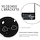 MOZCORN 4 Pack L Brackets for Wood Matte Black Strong Corner Brace Ribbed Corner Brackets for Wood Projects Furniture Fix and Replacement Easy to Install 25 x 275 x 275 in