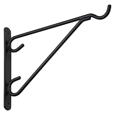 National Hardware NATIONAL HARDWARE N274647 Outdoor Bracket 100 Lb 12 in L Steel Vinyl Black12 Inch