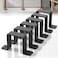 NOORSUMD NOORSUND 3 Pcs 4x4 Strap Post Ties Heavy Duty Fence Post Brackets with Black Powder Coated 4x4 Post Brackets for Wood Post Beam and Gazebo Mounting Brackets Thickness 2mm