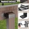 NOORSUMD NOORSUND 3 Pcs 4x4 Strap Post Ties Heavy Duty Fence Post Brackets with Black Powder Coated 4x4 Post Brackets for Wood Post Beam and Gazebo Mounting Brackets Thickness 2mm