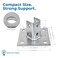 OHLECTRIC Strut Post Base Single Channel 158 Corner Orientation 6x6 Inch 4 Mounting Holes Heavy Duty Galvanized Zinc Plated Square for Single Channel Fence Post Base