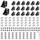 PETOX 20 Set Black 4040 Series Aluminum Extrusion Profile Connector Includes 1pc Wrench 20pcs 3540 Corner Bracket 40pcs M8 TSlot Sliding Nuts and Hex Screw Bolt for 20S Aluminum Rail Accessories