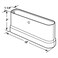 Sentry Supply PrimeLine 658300910 Pilaster Shoe Fits 10in Pilasters Stainless Steel Construction Oval End Single Pack