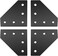 QIJINTRID 4pcs 3030 Series Aluminum Extrusion Connector Plate SetBlack L Shape 3030 Aluminum Profile Corner Bracket Joint Plate with 20pcs T Nuts and Screwsfor T Slot Aluminum Extrusion Profile