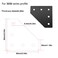 QIJINTRID 4pcs 3030 Series Aluminum Extrusion Connector Plate SetBlack L Shape 3030 Aluminum Profile Corner Bracket Joint Plate with 20pcs T Nuts and Screwsfor T Slot Aluminum Extrusion Profile