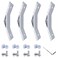 QIJINTRID 4Sets 1010 Aluminum Extrusion 135 Degree Bracket4pcs 135 Degree Corner Bracketswith 8pcs Sliding T Nuts and Screws for 10 Series Extruded Aluminum Rail AccessoriesSilver