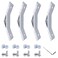 QIJINTRID 4Sets 1010 Aluminum Extrusion 135 Degree Bracket4pcs 135 Degree Corner Bracketswith 8pcs Sliding T Nuts and Screws for 10 Series Extruded Aluminum Rail AccessoriesSilver