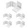 Qjaiune 10Pcs 4040 Inside Corner Brackets Silver Aluminum Extrusion Brackets with Slot 8mm