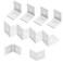 Qjaiune 10Pcs 4040 Inside Corner Brackets Silver Aluminum Extrusion Brackets with Slot 8mm