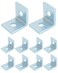 QWORK 10Pack Heavy Duty LShaped Connector Brackets 2 Hole Compatible with All 158 Strut Channels 12 Bolt Hole 90 Degree Angle Electrogalvanized Carbon Steel