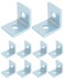 QWORK 10Pack Heavy Duty LShaped Connector Brackets 2 Hole Compatible with All 158 Strut Channels 12 Bolt Hole 90 Degree Angle Electrogalvanized Carbon Steel