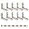 Rannb T Slot Inside Corner Brackets LShape Interior Corner Connector with Screws for 1515 Series Aluminum Extrusion Profile 10pcs