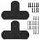 Rasugarlary 2 Pcs 157x108 T Post Bracket T Flat Mending Plate with 3mm Thickness for Wood T Joining Brackets Connecting Brackets with Screws for Repair Wood Furniture
