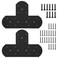 Rasugarlary 2 Pcs 157x108 T Post Bracket T Flat Mending Plate with 3mm Thickness for Wood T Joining Brackets Connecting Brackets with Screws for Repair Wood Furniture
