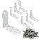 Rierdge 20 Pcs White Corner Brace L Bracket 19 x 19 x 073 50 x 50 x 15mm Iron Right Angle Brackets Metal Joint Right Angle Bracket for Tables Furniture Shelves with Screws
