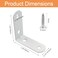 Rierdge 20 Pcs White Corner Brace L Bracket 19 x 19 x 073 50 x 50 x 15mm Iron Right Angle Brackets Metal Joint Right Angle Bracket for Tables Furniture Shelves with Screws