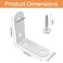 Rierdge 20 Pcs White Corner Brace L Bracket 19 x 19 x 073 50 x 50 x 15mm Iron Right Angle Brackets Metal Joint Right Angle Bracket for Tables Furniture Shelves with Screws