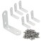 Rierdge 20 Pcs White Corner Brace L Bracket 19 x 19 x 073 50 x 50 x 15mm Iron Right Angle Brackets Metal Joint Right Angle Bracket for Tables Furniture Shelves with Screws