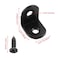 Rierdge 32 Pcs Black Corner Brace L Bracket 20mm Stainless Steel Right Angle Brackets Metal Joint Right Angle Bracket for Wood Furniture Shelves with Screws 34 Inch Black