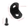 Rierdge 32 Pcs Black Corner Brace L Bracket 20mm Stainless Steel Right Angle Brackets Metal Joint Right Angle Bracket for Wood Furniture Shelves with Screws 34 Inch Black