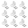 Rierdge 40 Pcs White Corner Brace L Bracket 075 x 075 x 073 20 x 20 x 185mm Iron Right Angle Brackets Metal Joint Right Angle Bracket for Tables Furniture Shelves with Screws