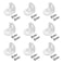 Rierdge 40 Pcs White Corner Brace L Bracket 075 x 075 x 073 20 x 20 x 185mm Iron Right Angle Brackets Metal Joint Right Angle Bracket for Tables Furniture Shelves with Screws