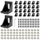 SeekLiny 26pcs 3030 Aluminum Extrusion Corner Angel Bracket Connector 3030 Hardware TSlotted Accessories VSlot with T Nuts and Screws for 3030 Aluminum Profile 3D Printer Frame Parts Silver