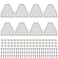 SeekLiny Seekliny 8pcs 3030 Brackets T Plate Connector Joint Plate T Slot Hardware V Slot Accessories 3030 Aluminum Extrusion Bracket Silver