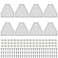 SeekLiny Seekliny 8pcs 3030 Brackets T Plate Connector Joint Plate T Slot Hardware V Slot Accessories 3030 Aluminum Extrusion Bracket Silver