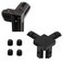 SeekLiny Black 12Pcs 2020 3 Way Corner Brackets Connector Set with 48Pcs M4 Screw and 1Pc M2 Wrench for 2020 Series Aluminum Extrusion Profile
