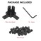 SeekLiny Black 12Pcs 2020 3 Way Corner Brackets Connector Set with 48Pcs M4 Screw and 1Pc M2 Wrench for 2020 Series Aluminum Extrusion Profile