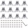 SeekLiny Silver 12Pcs 2020 3 Way Corner Brackets Connector Set with 48Pcs M4 Screw and 2Pcs M2 Wrench for 2020 Series Aluminum Extrusion Profile