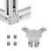 SeekLiny Silver 12Pcs 2020 3 Way Corner Brackets Connector Set with 48Pcs M4 Screw and 2Pcs M2 Wrench for 2020 Series Aluminum Extrusion Profile