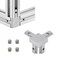 SeekLiny Silver 12Pcs 2020 3 Way Corner Brackets Connector Set with 48Pcs M4 Screw and 2Pcs M2 Wrench for 2020 Series Aluminum Extrusion Profile