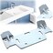 Shimeyao Wall Mounted Sink Bracket Heavy Galvanized Steel Hanging Bracket for Wallmounted Sink Plumbing Kit Multiple Holes for Securing the Threaded Stud Backplate