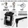 Socpuro 4 Sets 2020 Series Aluminum Extrusion Profile Connector 180 Adjustable Flexible Pivot Joint Bracket with Handles M6 x 10 Thread Tap Bits Black